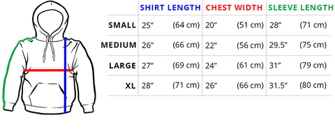 TeeTurtle Hoodie Fit Sizing Chart2 large